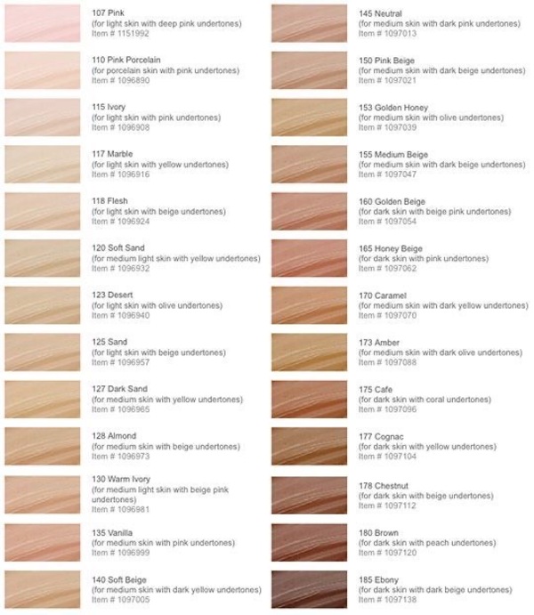 Makeupforever HD foundation Shades